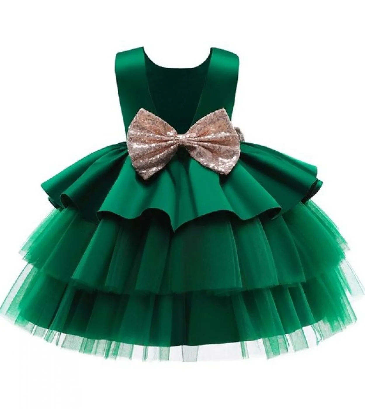 Abito elegante per neonate con fiocco rosa e dettagli in pizzo, ideale per feste di compleanno