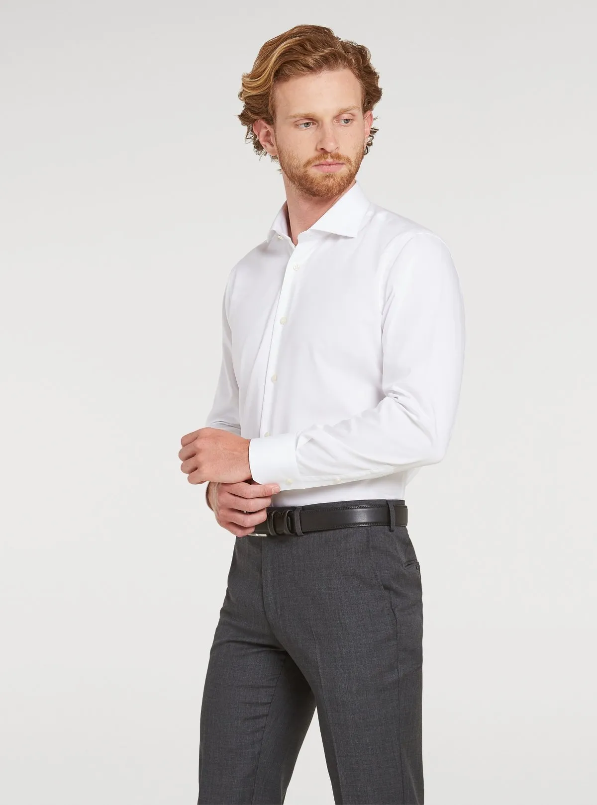   Camicia in cotone tinta unita      