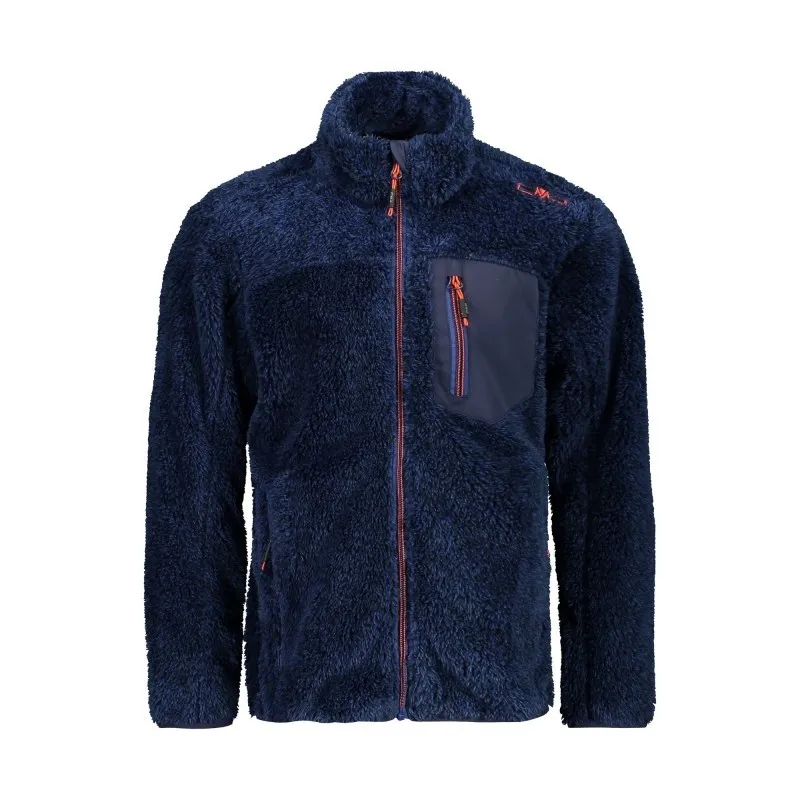 Junior Boy's Blue Fleece Jacket with Orange Zipper