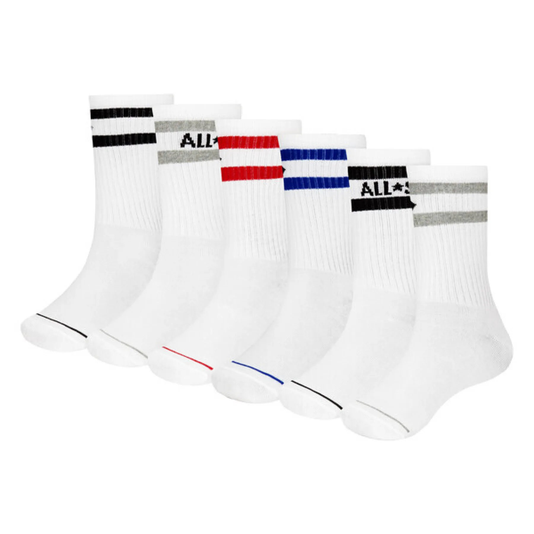 Converse Basic Children's Socks (x6) [Size 37.5/39]