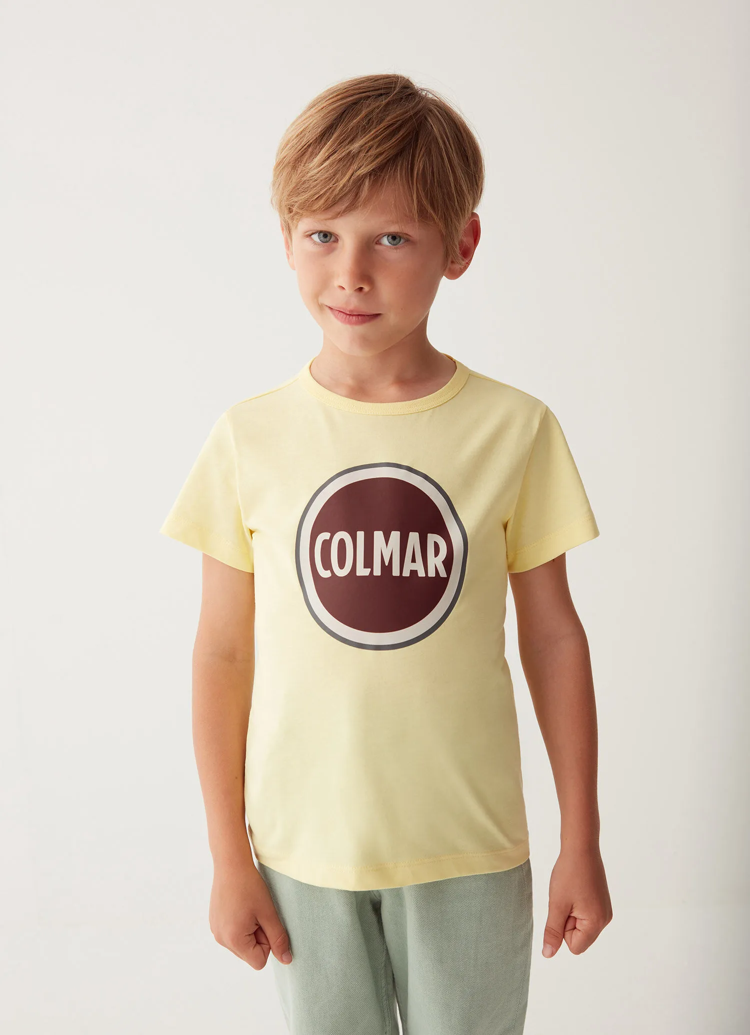 Cotton T-shirt with Maxi Colmar Logo