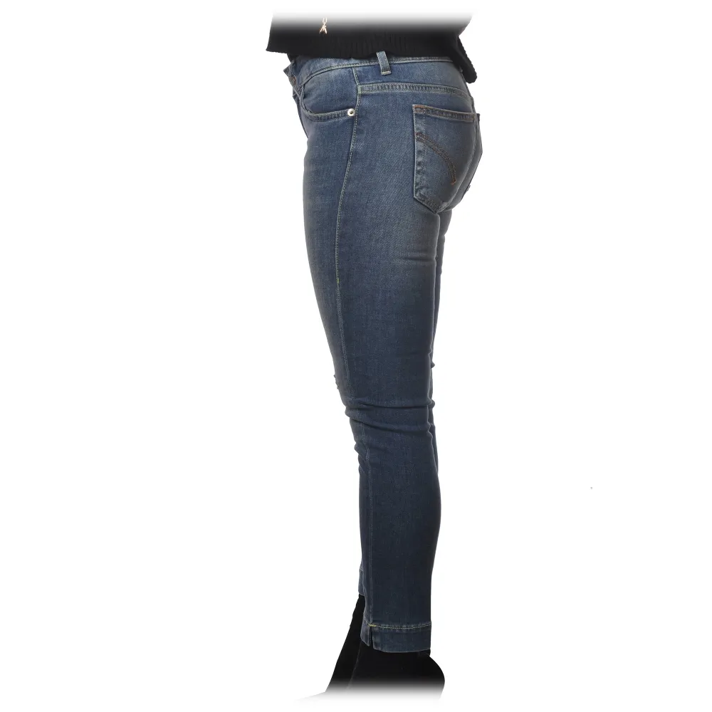 Dondup Jeans Low Rise Rose Model - Dark Denim - Pant - Luxury Exclusive Collection