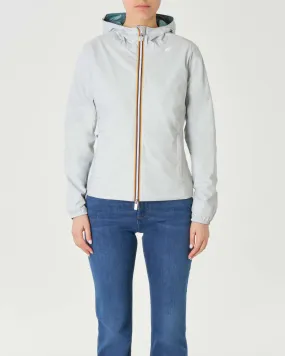 Light Green Lily Plus Double Reversible Waterproof Jacket with Mint Hood