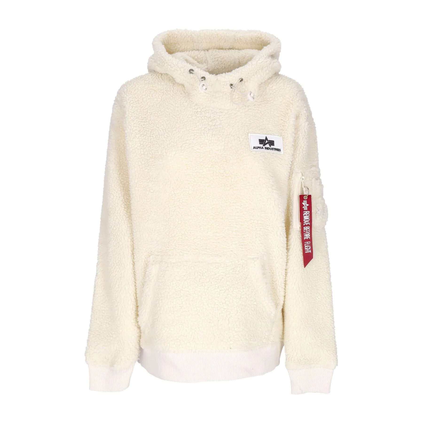Men's Teddy Hoodie in Off White