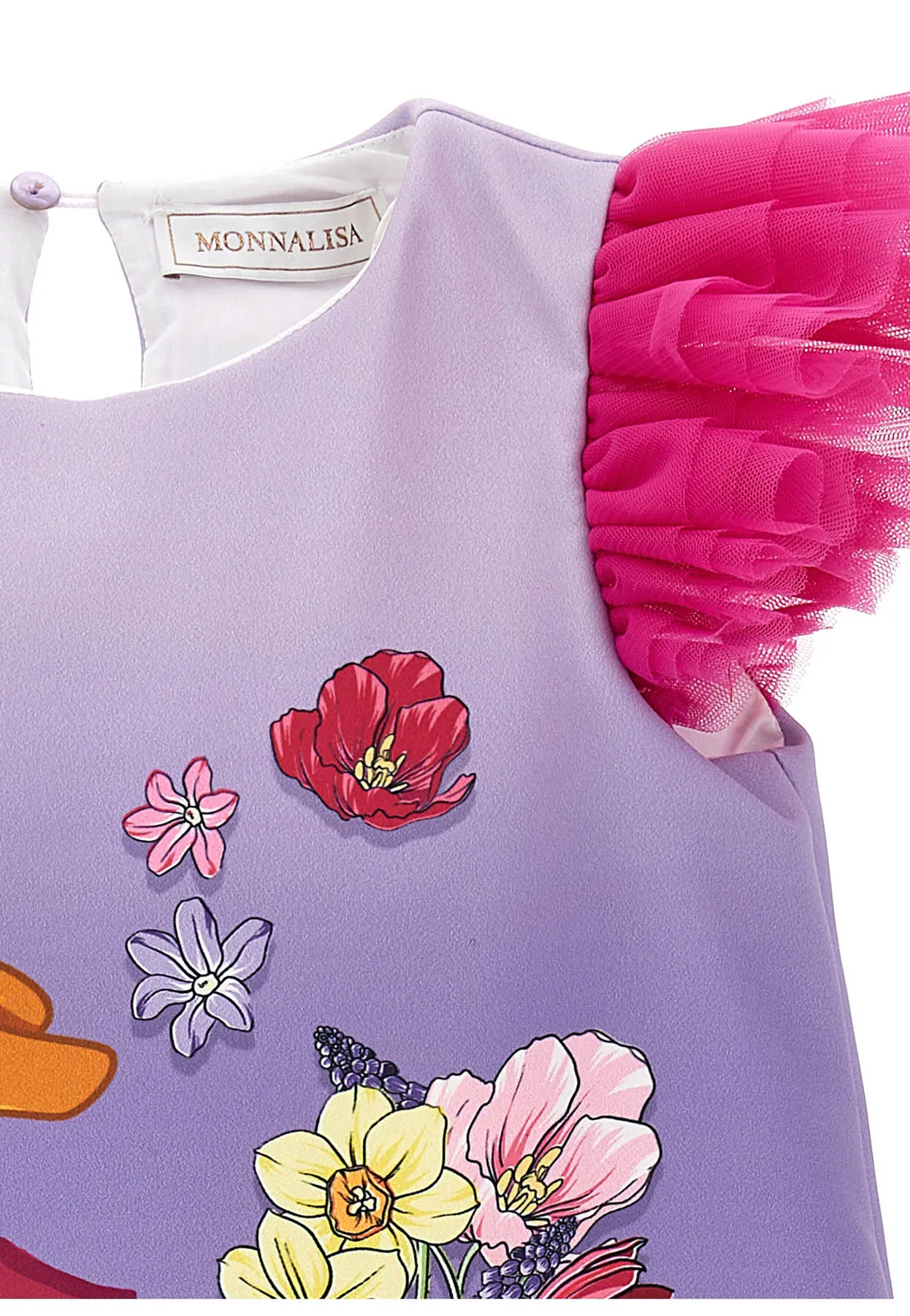 Monnalisa Daffy Duck Multicolor Dress for Girls