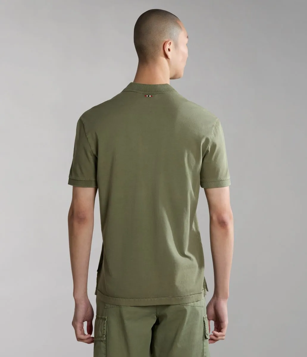 Men's NAPAPIJRI ELBAS JERSEY Polo - NP0A4GB4 Green Lichen