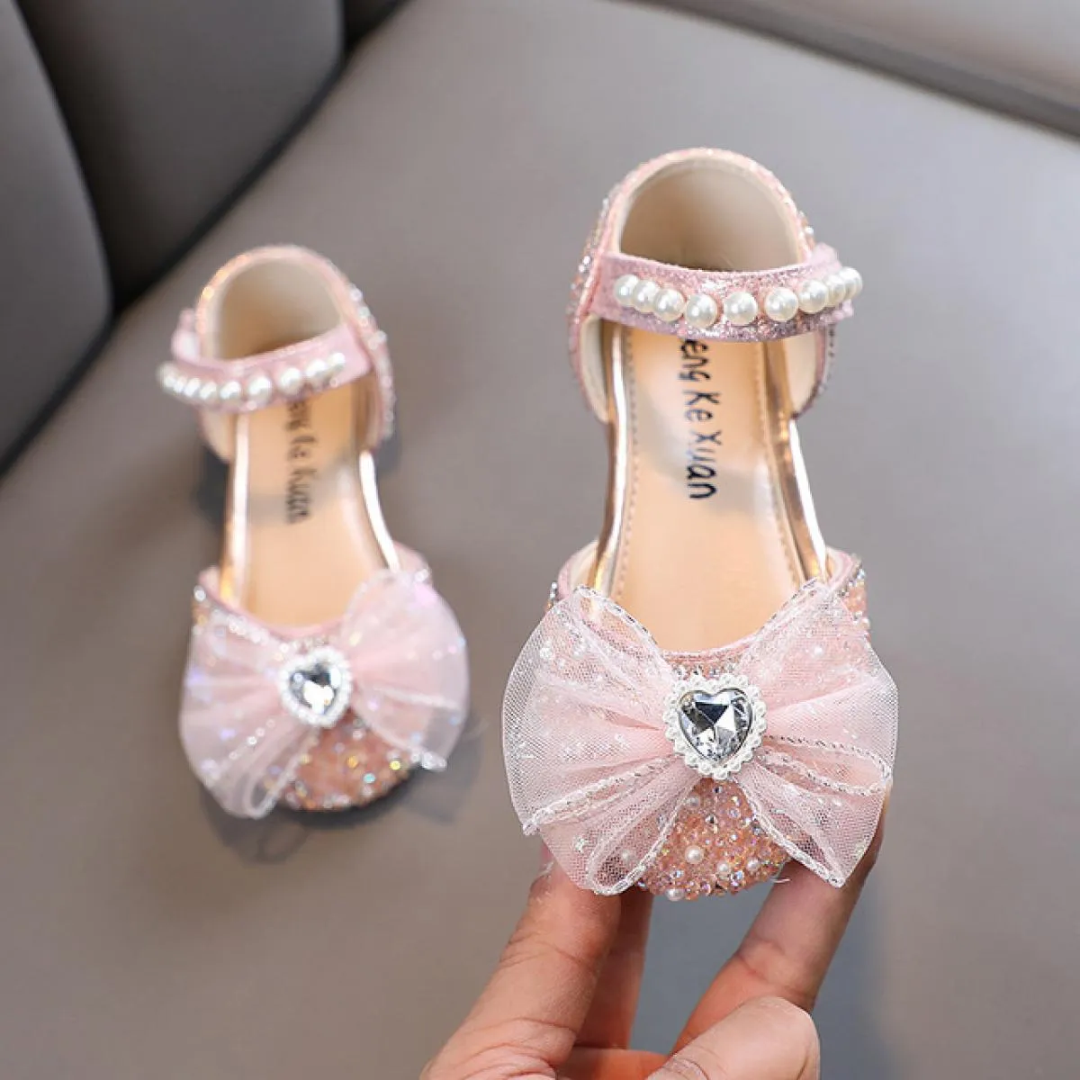 New Butterfly Rhinestone Sandals for Girls: Latin Dance Shoes, Princess Party Dress Shoes for Kids