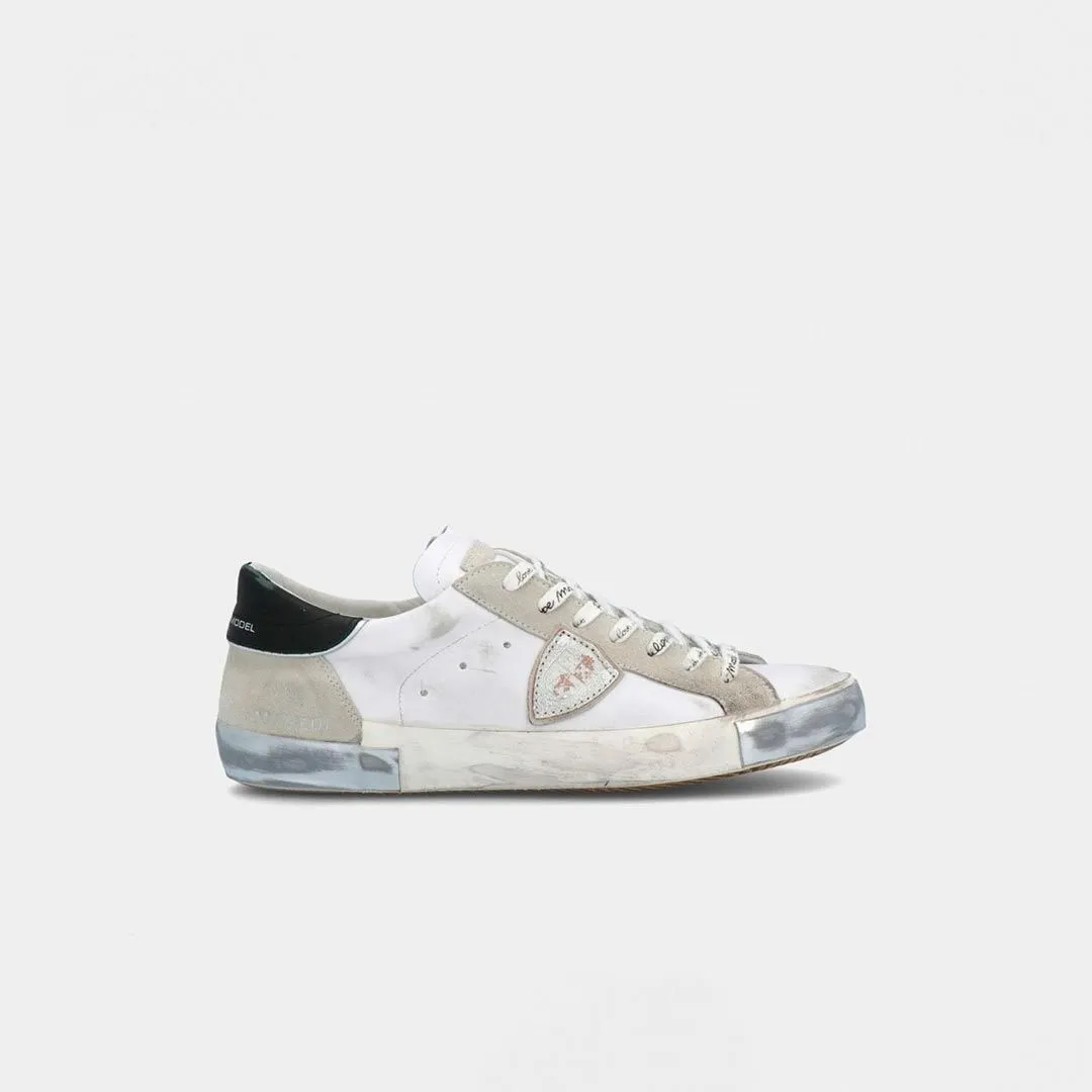 Paris Foxy Lamine Blanc Argent Sneakers for Women by Philippe Model Paris