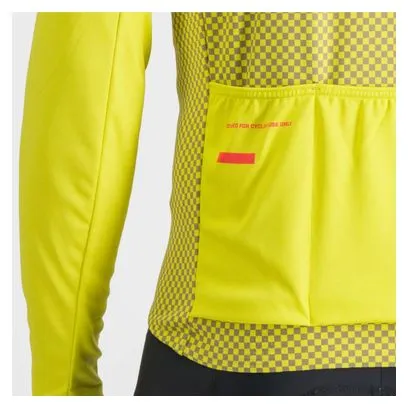 Sportful Checkmate Thermal Yellow XXL Long Sleeve Top