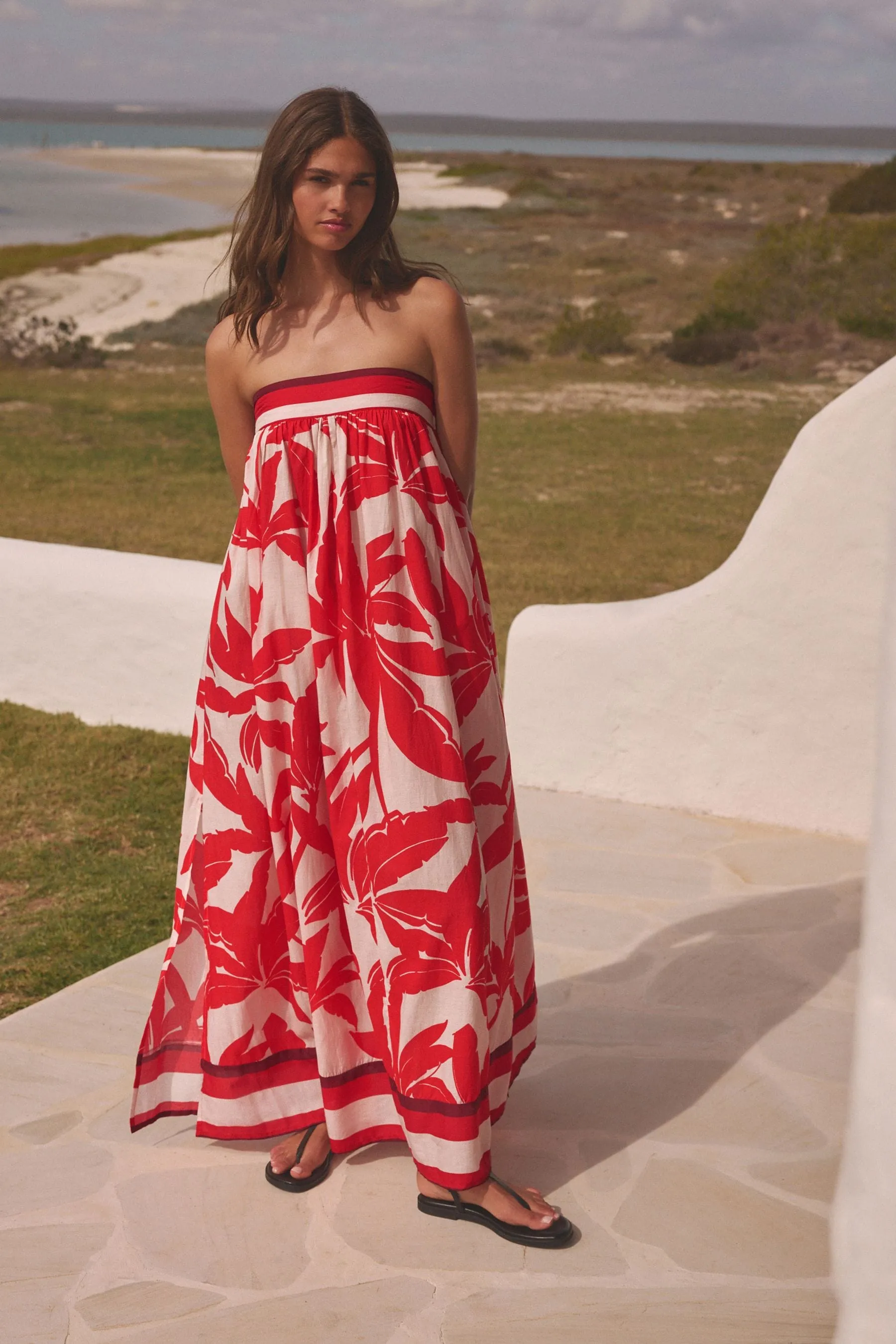 Strapless Maxi Summer Dress;