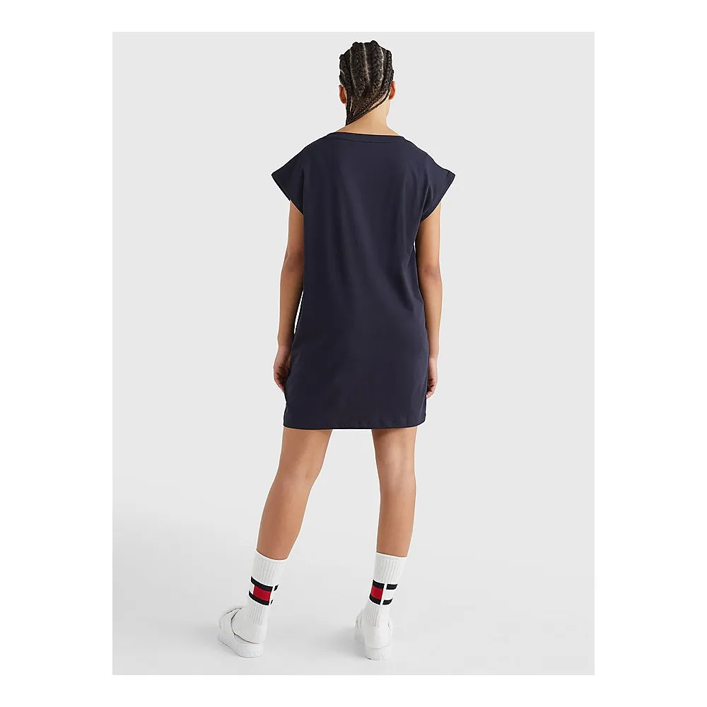 TOMMY JEANS ABITO CANOTTA COLOR BLOCK IN COTONE BIOLOGICO UW0UW03704-DW5